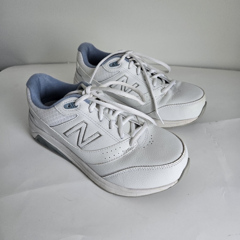 New Balance White Leather Walking Sneakers 2E WW928WB3 Size 6 - Picture 2 of 9